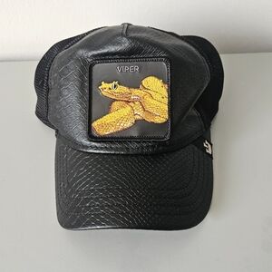 Goorin Bros Black and Yellow Viper Cap